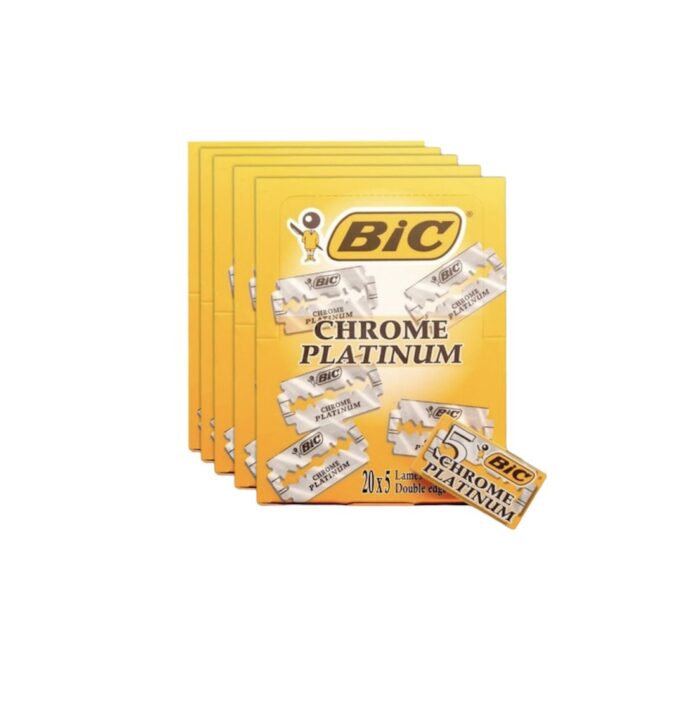 BIC CHROME PLATINUM PACK 5 X 100 CUCHILLAS DE AFEITAR - Imagen 1