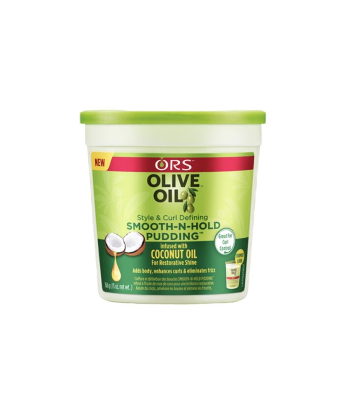 ORS OLIVE OIL SMOOTH-N-HOLD PUDDING WITH COCONUT OIL 13OZ/368G - Imagen 1