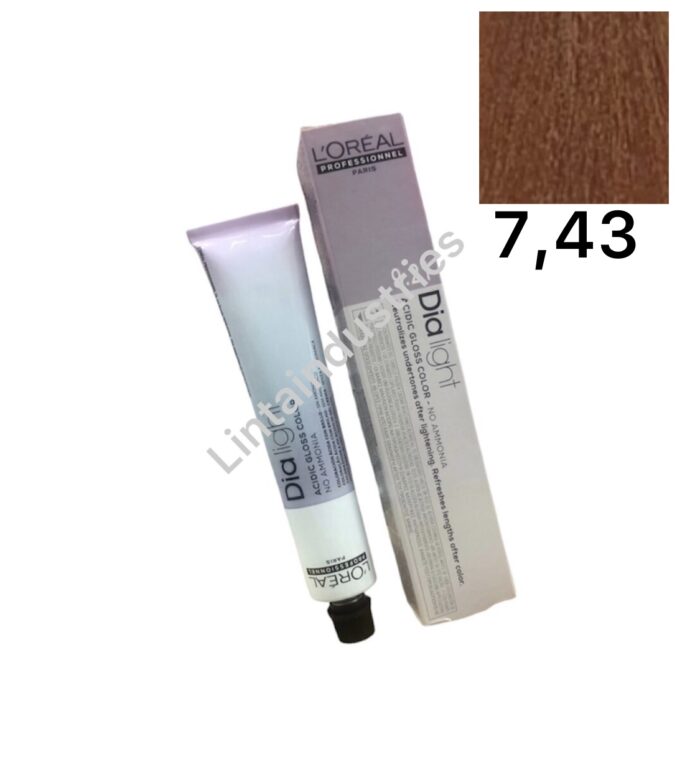 TINTE PARA EL PELO LOREAL DIA LIGHT(7.43) BAÑO DE COLOR - Imagen 1
