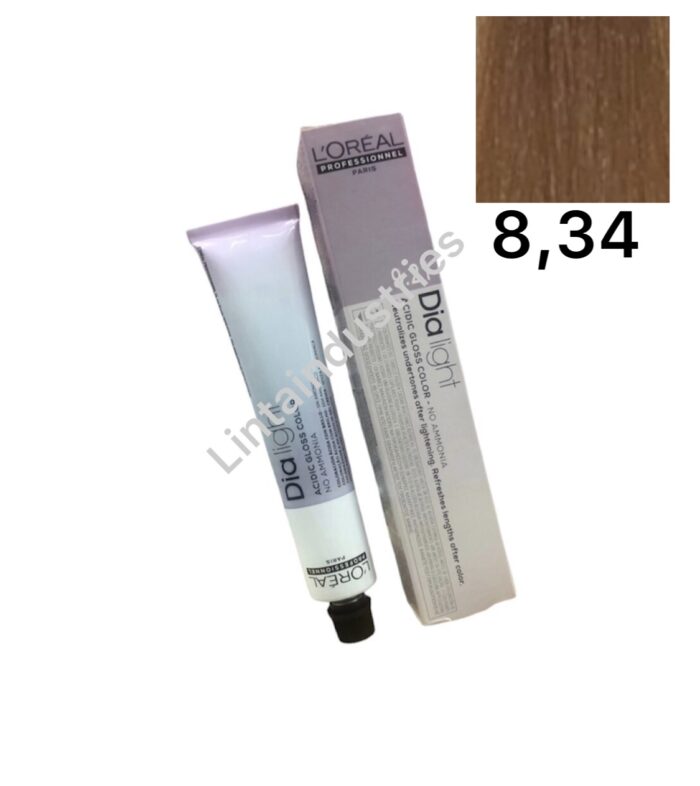 TINTE PARA EL PELO LOREAL DIA LIGHT(8.34) BAÑO DE COLOR - Imagen 1