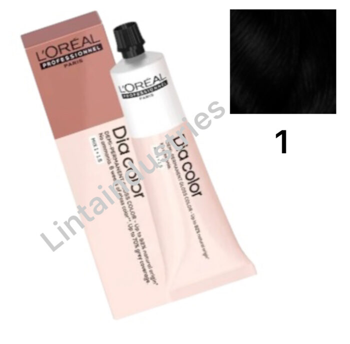 L'OREAL DIA COLOR COLORACIÓN DEMIPERMANENTE 60ML 1. NEGRO - Imagen 1