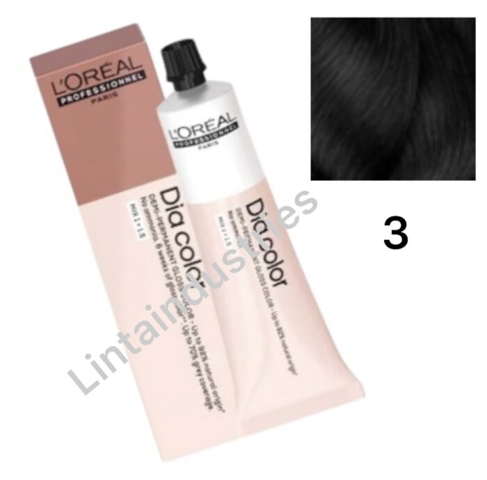 L'OREAL DIA COLOR COLORACIÓN DEMIPERMANENTE 60ML 1. NEGRO - Imagen 1