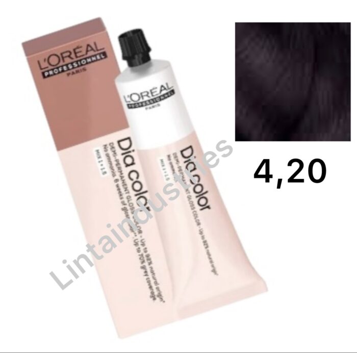 L'OREAL DIA COLOR COLORACIÓN DEMIPERMANENTE 60ML 4.20. CASTAÑO VIOLÍN INTENSO - Imagen 1