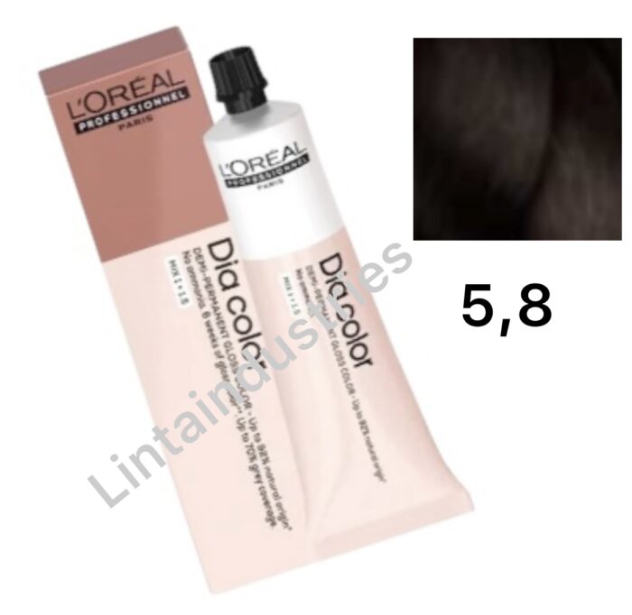 L'OREAL DIA COLOR COLORACIÓN DEMIPERMANENTE 60ML 5.8. CASTAÑO CLARO MOCA - Imagen 1
