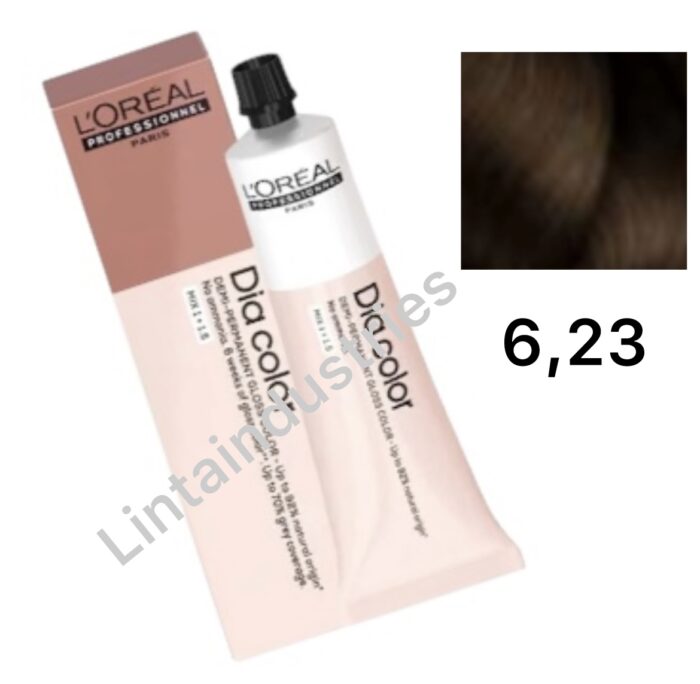 L'OREAL DIA COLOR COLORACIÓN DEMIPERMANENTE 60ML 6.23. RUBIO OSCURO IRISADO DORADO - Imagen 1