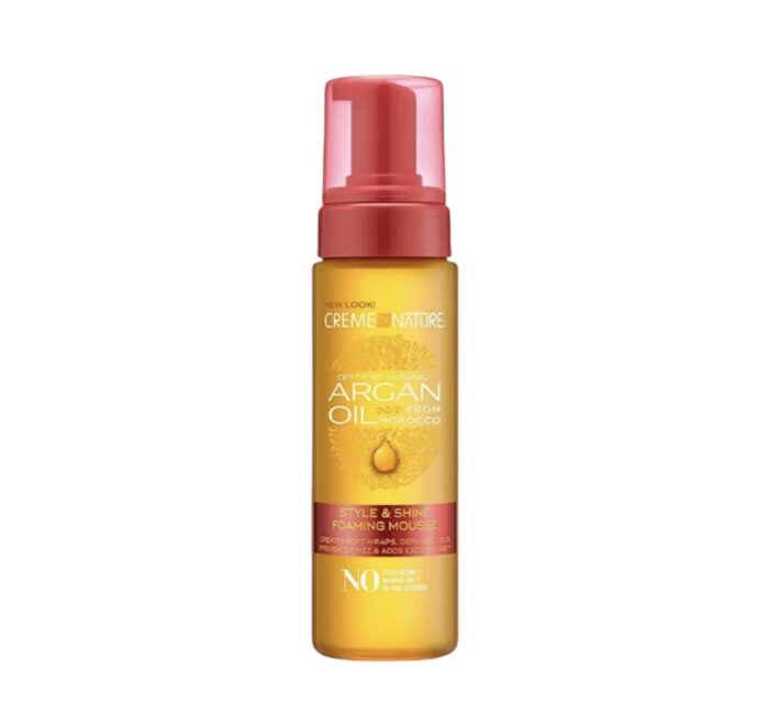 CREME OF NATURE ARGAN STYLE & SHINE FOAMING MOUSSE 207ML - Imagen 1