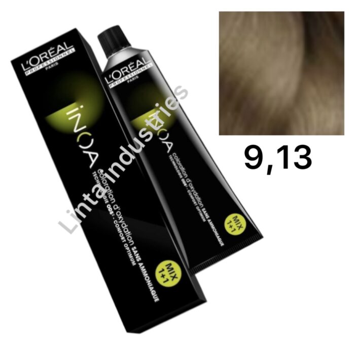 L'ORÉAL NUEVO INOA TINTE SIN AMONÍACO RAPPEL 60GRNº9.13 RUBIO MUY CLARO CENIZA DORADO - Imagen 1