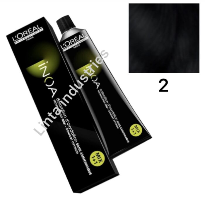L'ORÉAL NUEVO INOA TINTE SIN AMONÍACO RAPPEL 60GR Nº2 MORENO FUNDAMENTAL - Imagen 1